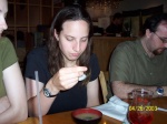 Sai tries Miso Soup.  Sheesa no likeit!