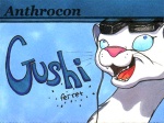 A con badge done by Sai Kennedy.