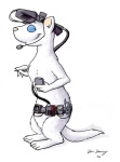The Gushi Ferret looking devious by John Jennings (www.datonel.com)
