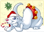 Christmas Gift from Jen Seng, 2003.  I love how ferret-y I look :)