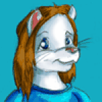 A livejournal icon done based on my RL Persona and the Gushi Ferret by Cali.